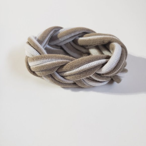 Upcycled Woven Tshirt Jersey Fabric String CELTIC Braided Cuffs Bracelet - Picture 5 of 6